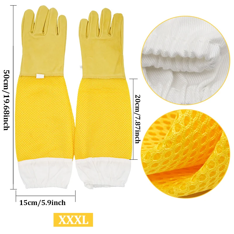 Beekeeper Beekeeping Gloves Protective Sleeves Ventilated Professional Anti Bee for Apiculture Beekeeper Prevent Beehive tools - Image 11