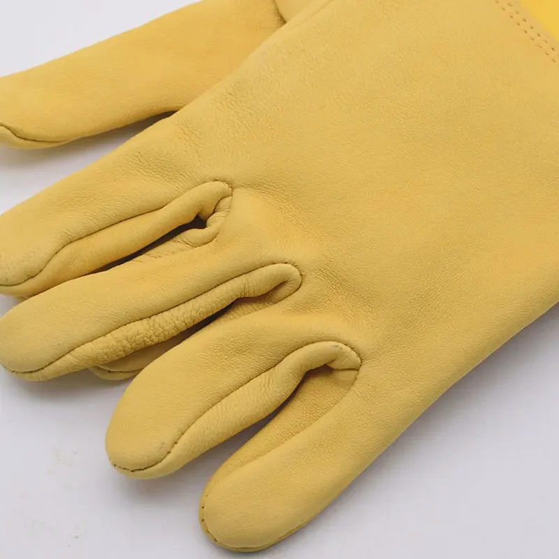 Beekeeping Gloves Sheepskin Protective Beekeeper Gloves Goatskin Beekeeping Bee Vented Long Sleeves Gloves - Image 6