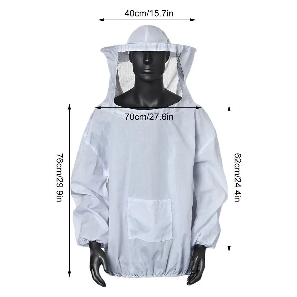 Protective Beekeeping Jacket Veil Smock Equipment Beekeeping Hat Sleeve Beekeeper Suit Apiculture Bee Dress - Image 6