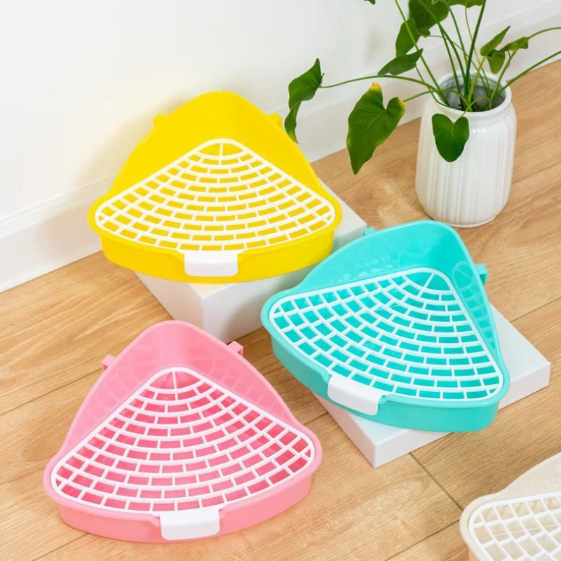 Medium Rabbit Litter Box Bunnies Corner Toilet Box for Ferret Hamster Dragon Cat Guinea Pig Dutch Pig Supplies - Image 4