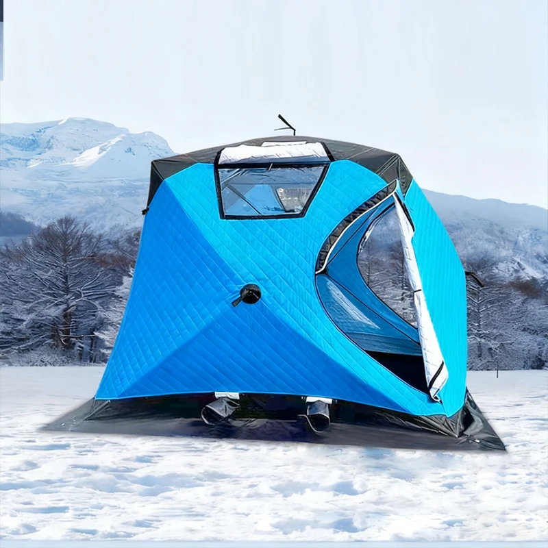 Outdoor Winter Fishing Tent For Camping 3-4 Person With Windows Quick Opening Tent Windproof And Waterproof Camping Gadgets - Image 5
