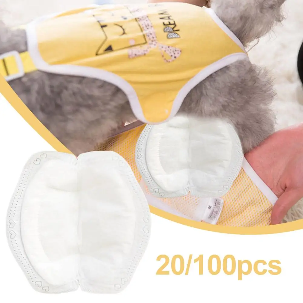 100pcs Dog Diaper Pad Diapers for Female Dog Shorts Panties Disposable Dog Diaper Liners Booster Pads Doggie Physiological Pant - Image 5