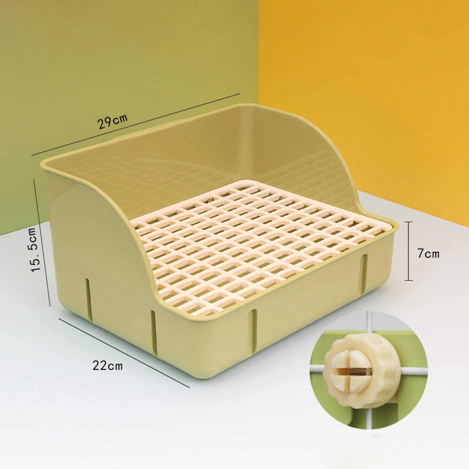 Rabbit Litter Box Pet Litter Pan Trainer Bunny Litter Box Cleaner for Hamster Chinchilla Ferret Hedgehog Pet Supplies - Image 10