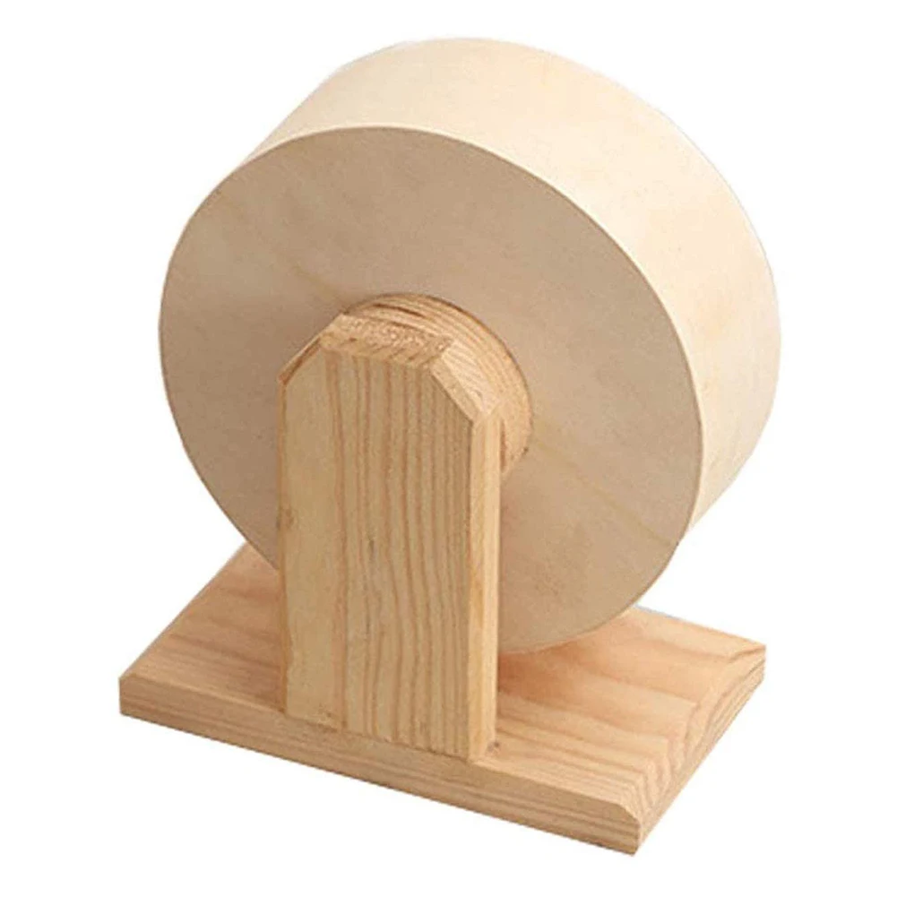 Wood Silent Running Toy Multipurpose Hamster Exercise Wheel Non-toxic Wooden Silent Spinner for Hamster Mice Guinea Pigs - Image 5