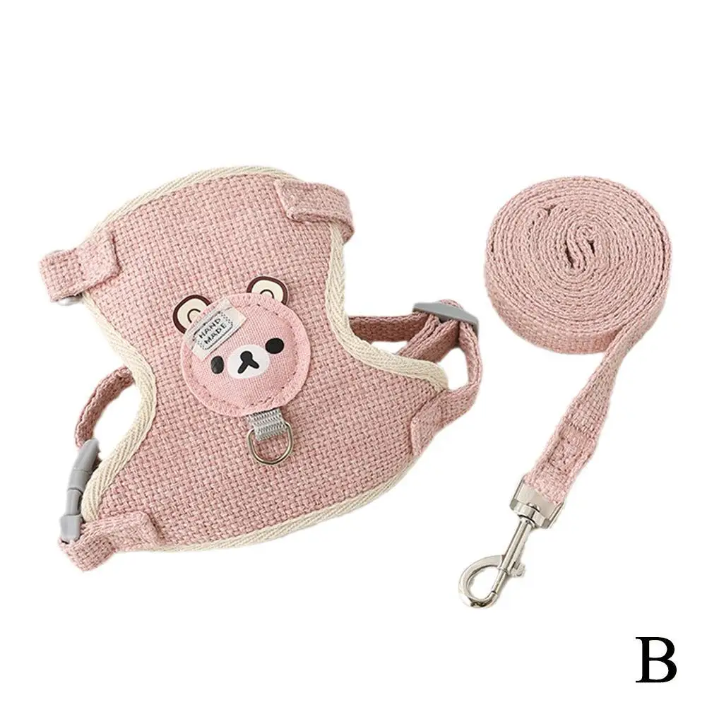 Lovely Small Pet Vest Chest Strap Dog Leash Traction Rope Walking Dog Cat Bunny Vest Harness Poodle Collar Leash Dog Accessories - Image 8