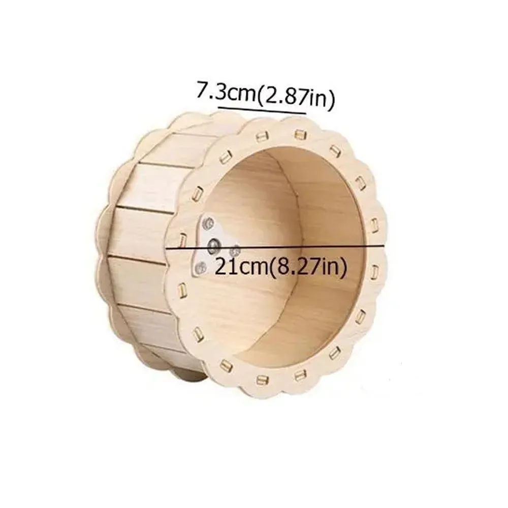 High Quality DIY Wooden Running Wheel Removable Silent Exercise Wheel Exercise for Hamster - Image 8