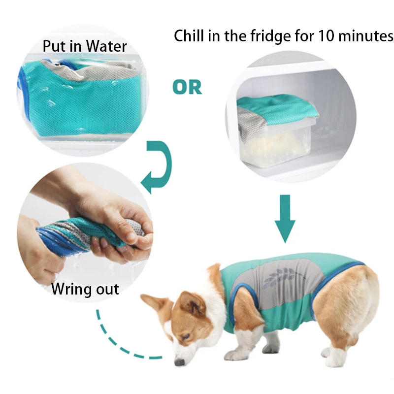 Summer Pet Dog Clothes Breathable Cooling Reflective Vest Small Medium Large Dog Puppy Cooling Quick Dry Summer Vest Pet Clothes - Image 5