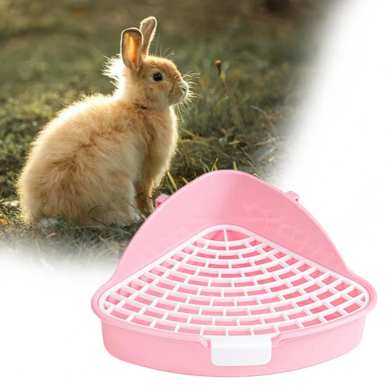 Medium Rabbit Litter Box Bunnies Corner Toilet Box for Ferret Hamster Dragon Cat Guinea Pig Dutch Pig Supplies - Image 2
