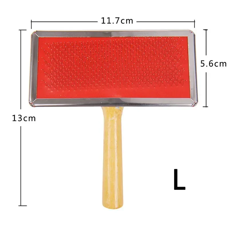 Wool Carding Comb Shedding Tool Pet Cleaning Spinning Needle Grooming Cats Supplies Dogs Hair Wooden Handle Slicker Brush Profes - Image 7