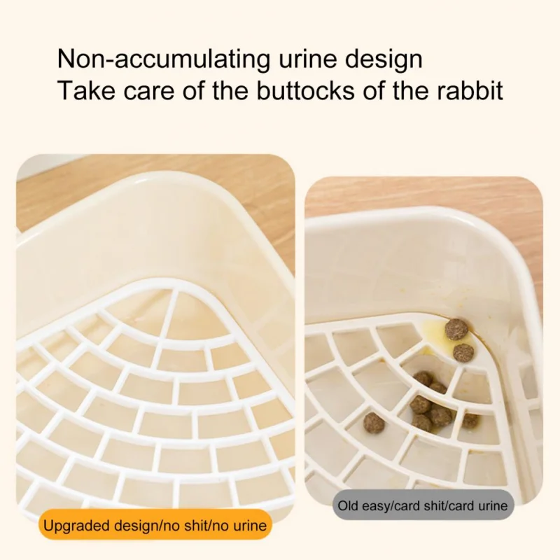 Medium Rabbit Litter Box Bunnies Corner Toilet Box for Ferret Hamster Dragon Cat Guinea Pig Dutch Pig Supplies - Image 5