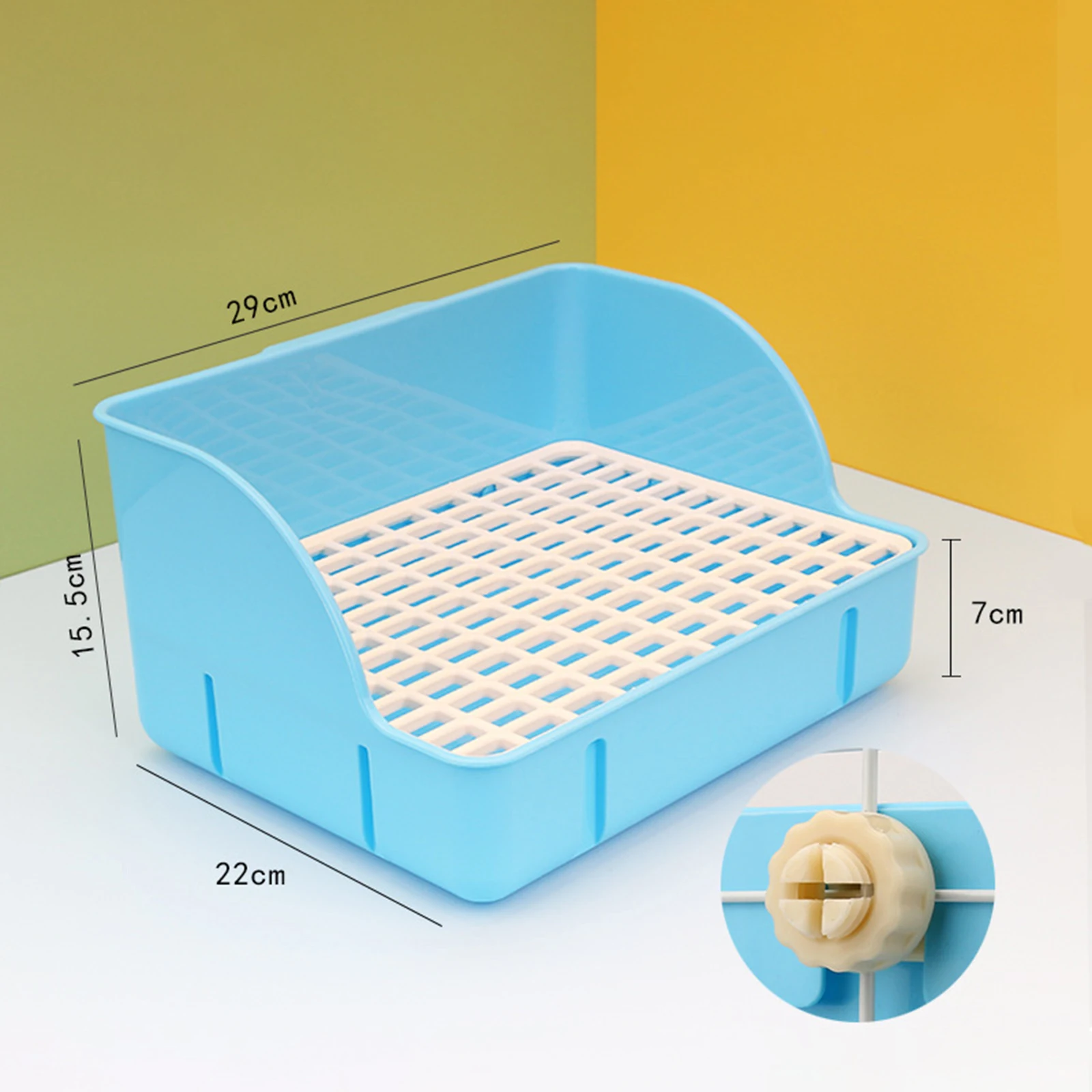 Rabbit Litter Box Pet Litter Pan Trainer Bunny Litter Box Cleaner for Hamster Chinchilla Ferret Hedgehog Pet Supplies - Image 8