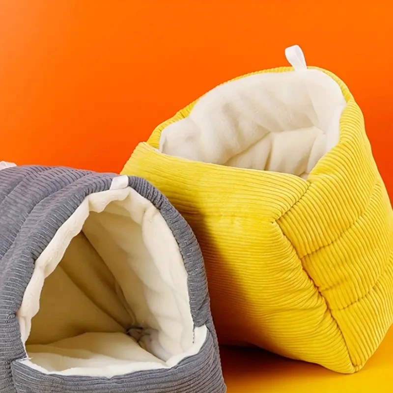 Parrot Nest Warm Bird Nest Winter House Shed Hut Hanging Hammock Cage Accessories Plush Hideaway Hamster Small Pet Parrot Nest - Image 3