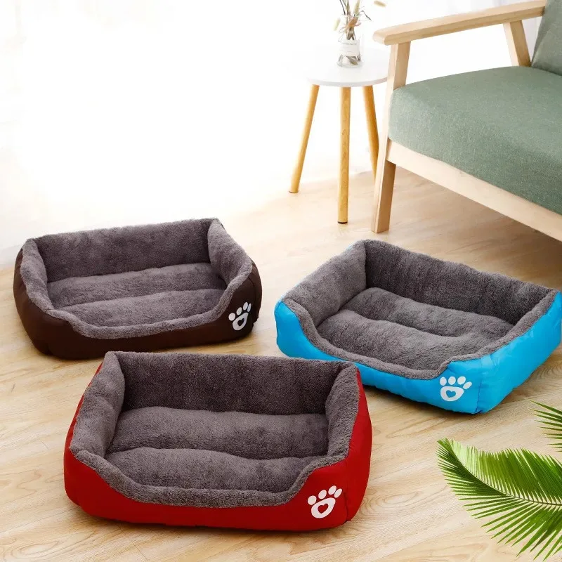 Pet Large Dog Bed Warm House Candy-colored Square Nest Pet Kennel For Small Medium Large Dogs Cat Puppy Plus Size Dog Baskets - Image 3