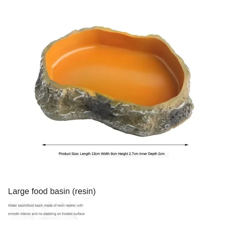 Reptile Water Basin Feeding Trough Aquarium Landscaping Decoration Pet Amphibian Drinking Basin Turtle Lizard Reptile Supplies - Image 7