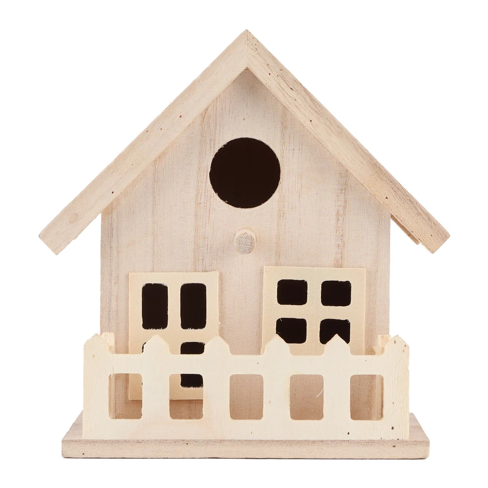 Wooden Bird House Nests Moisture Proof Outdoor Hanging Birds Parrots Resting Breeding Box Decoration for Home Garden - Image 4