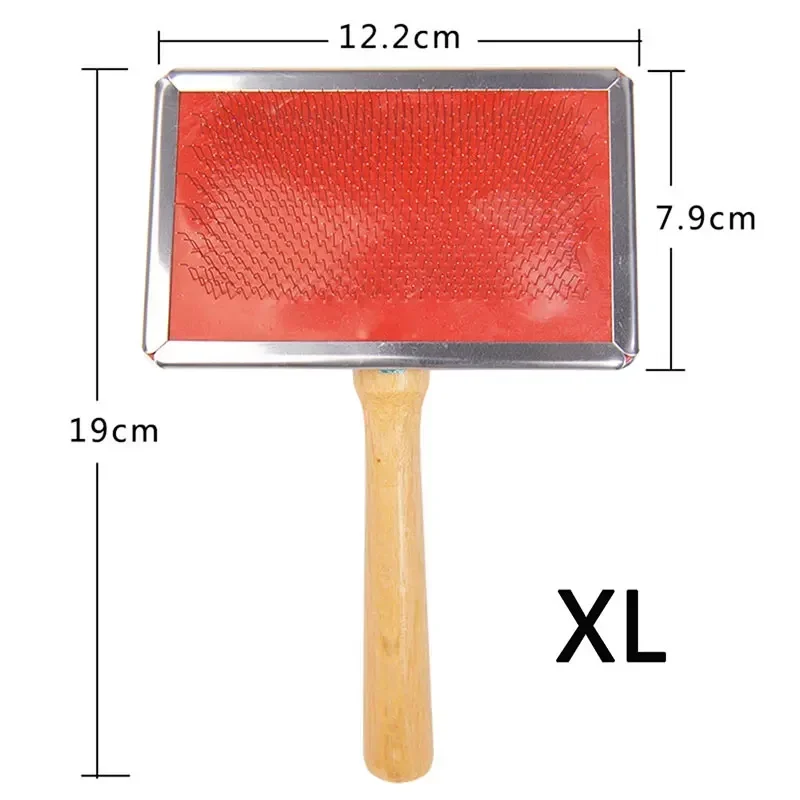 Wool Carding Comb Shedding Tool Pet Cleaning Spinning Needle Grooming Cats Supplies Dogs Hair Wooden Handle Slicker Brush Profes - Image 8