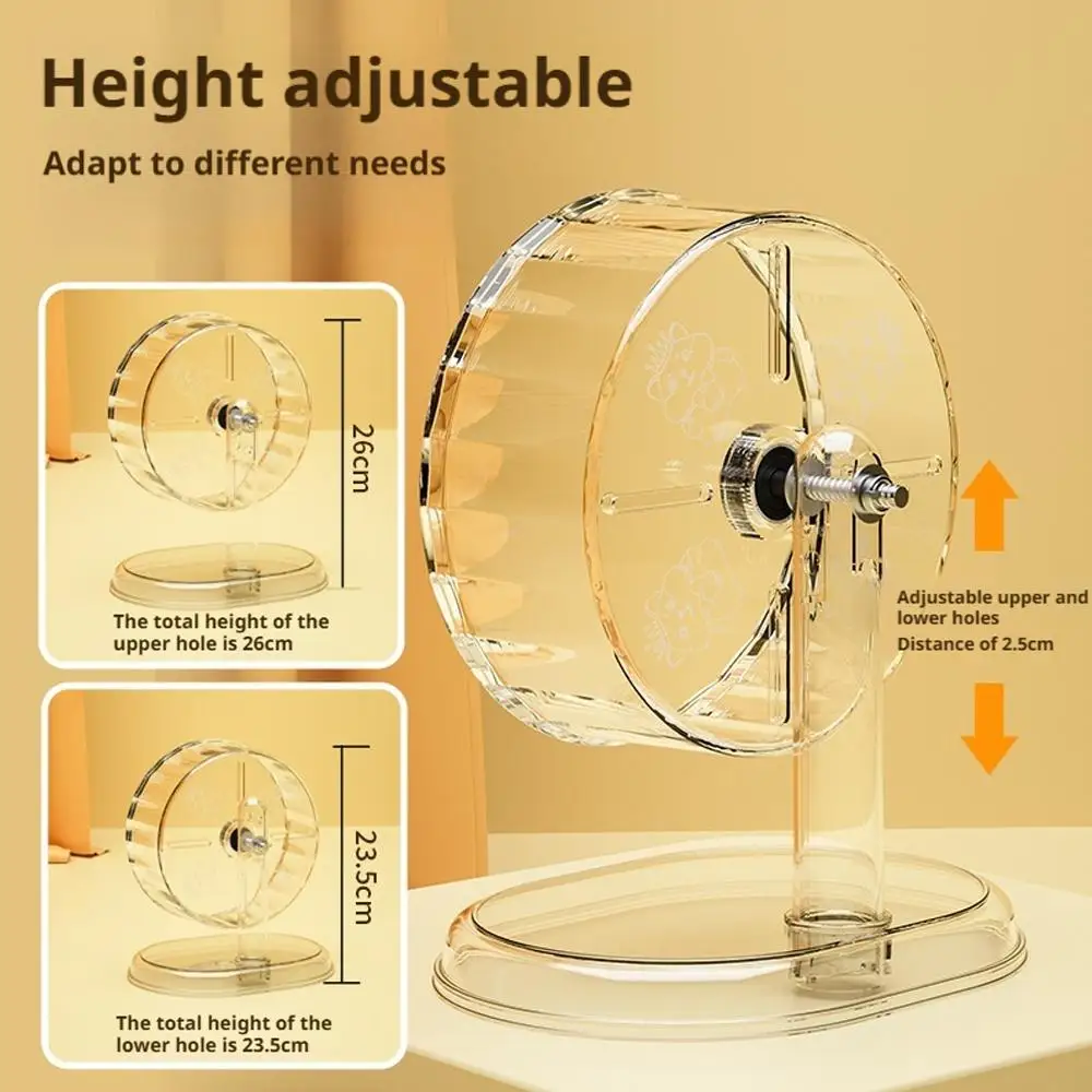 Hamster Running Sport Transparent Running Wheel Support Toy Small Pet Roller Bearing Silent Running Wheel Pets Accessories - Image 4