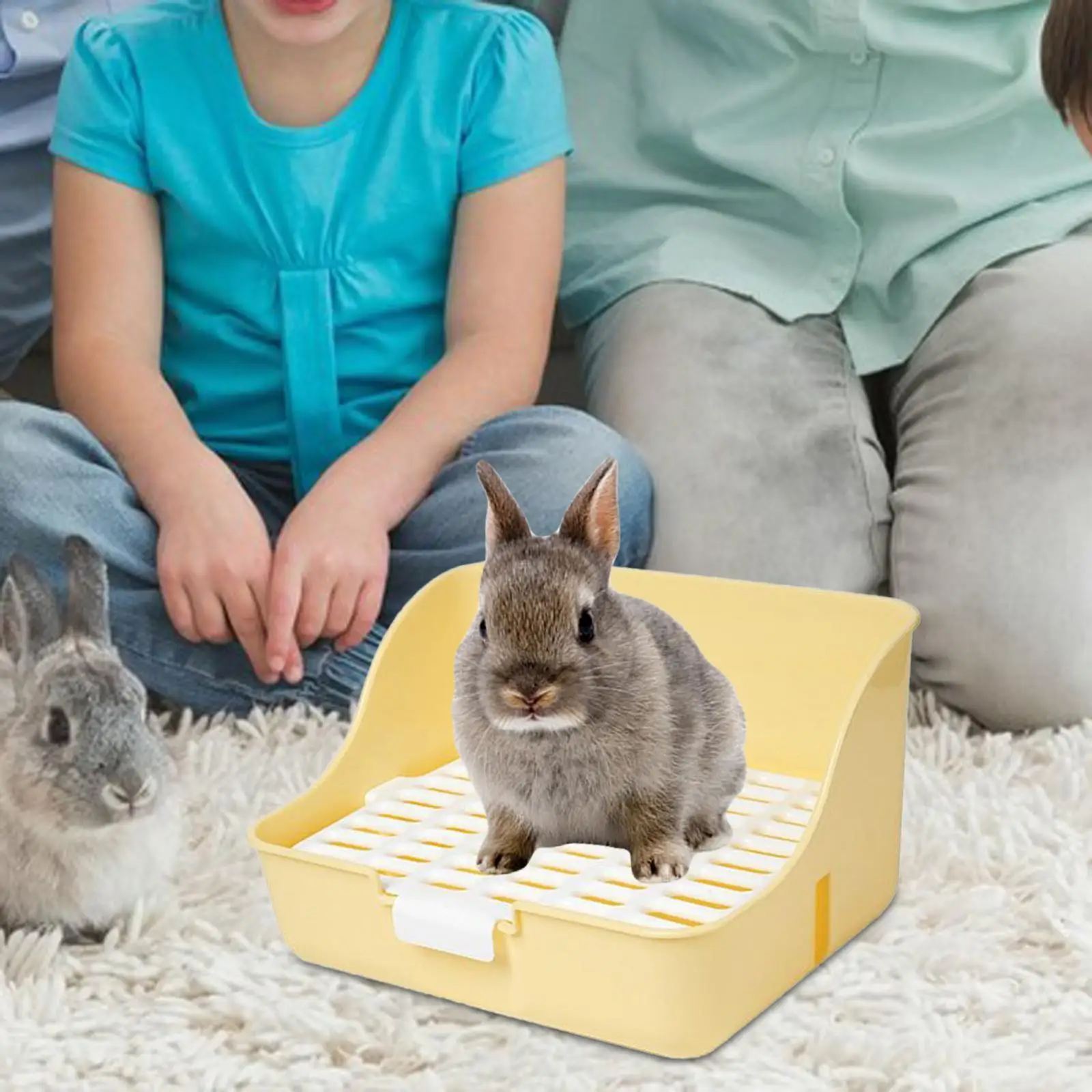 Rabbit Litter Box Detachable Pee Tray Portable Bedpan Pet Toilet for Hamster Small Animals Chinchillas Pet Supplies Bunny - Image 4