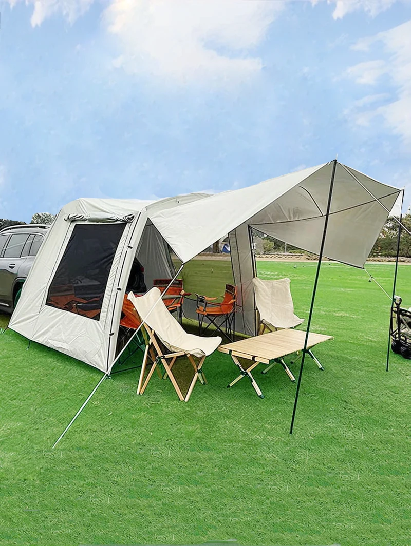 Lohascamping Car box docking tent Portable Waterproof SUV Tail Tent 3-4 people Dome tent Sunshade Tunnel style tent,Large tent, - Image 2
