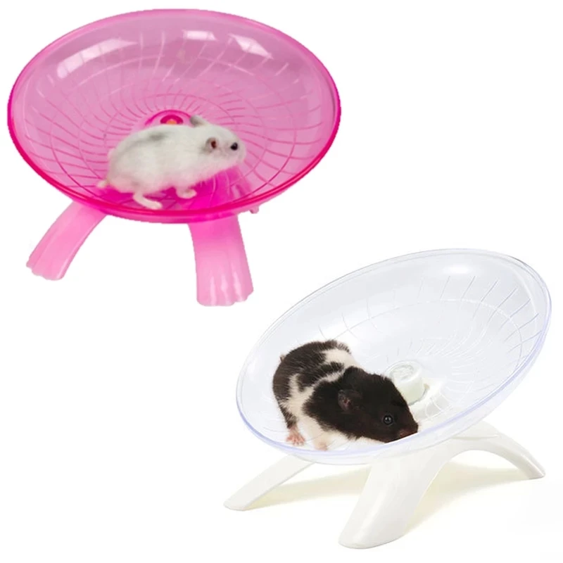 Pet Hamster Running Wheel Mute Flying Saucer Steel Axle Wheel Running Disc Toys Cage Small Animal Hamster Accessories - Image 2