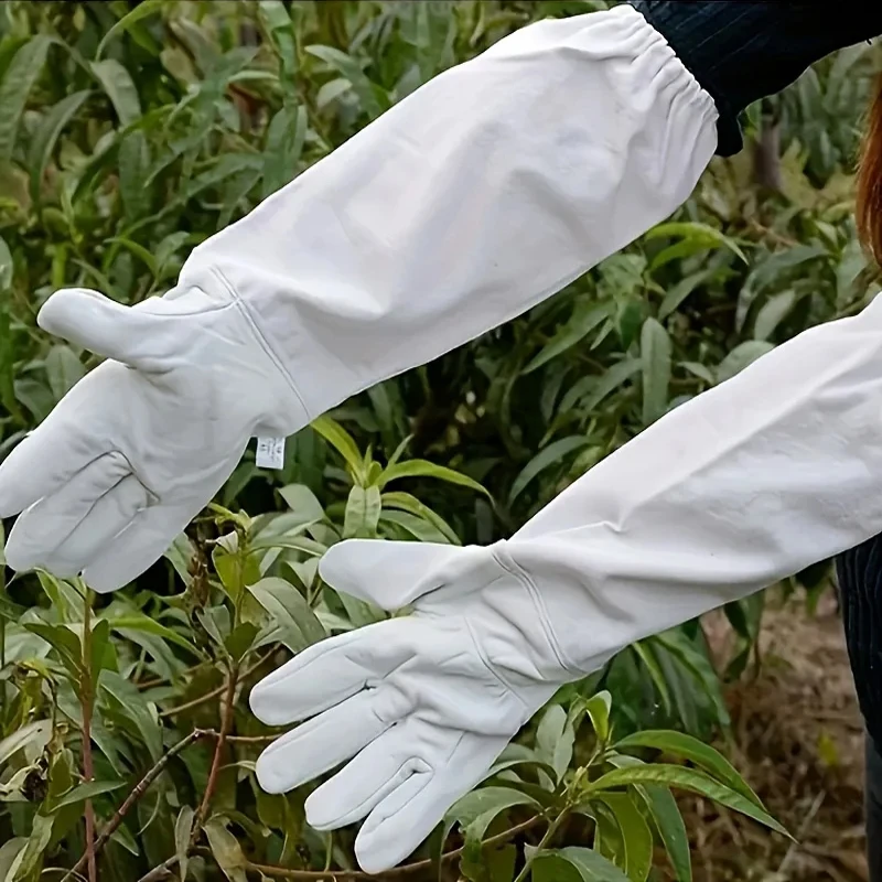 1 Pair Safe Beekeeping Gloves Anti-bee Anti-sting Breathable Protective Long Sleeves for Beekeeper Canvas Gloves Beekeeping Tool - Image 7