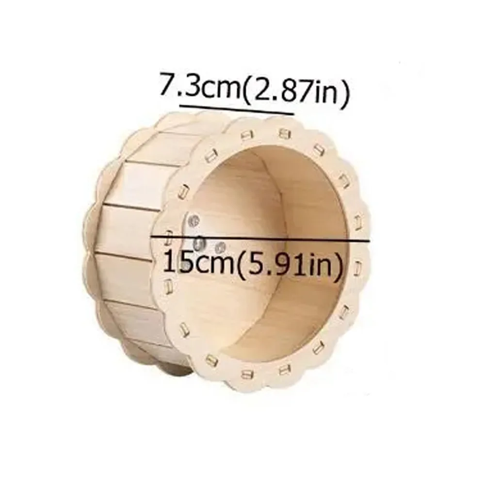 High Quality DIY Wooden Running Wheel Removable Silent Exercise Wheel Exercise for Hamster - Image 10