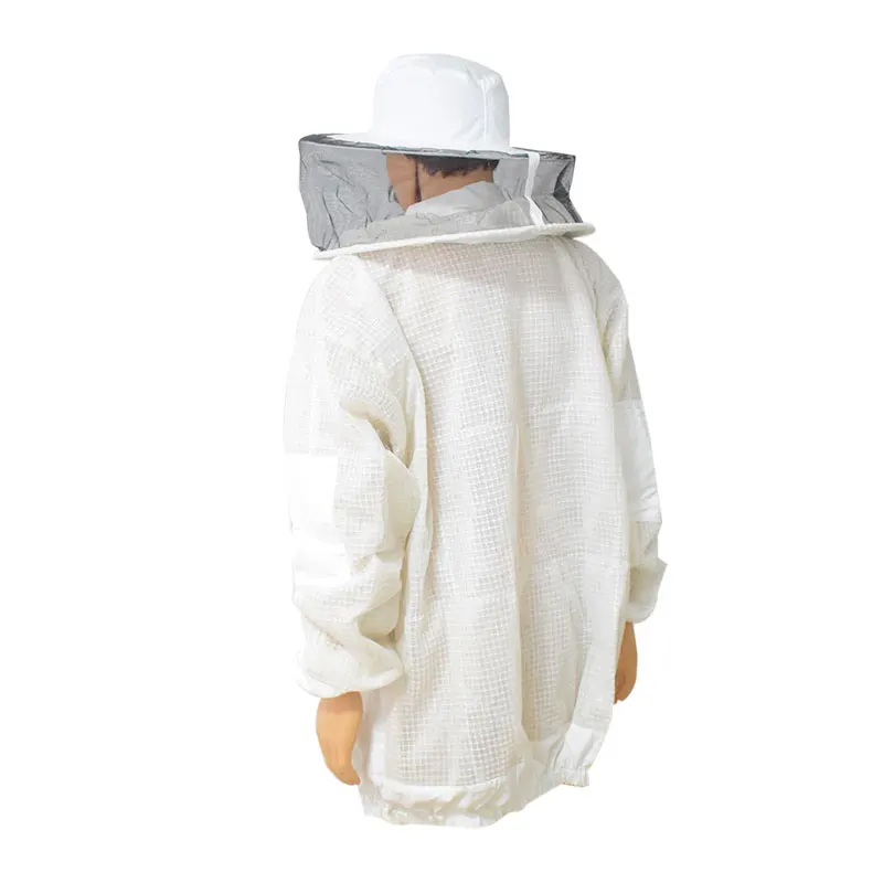 Beekeeping Anti Bee Suit 3 Layer Breathable Ventilated Protective Clothing Beekeeper Jacket with Removable Safty Veil Hat Suits