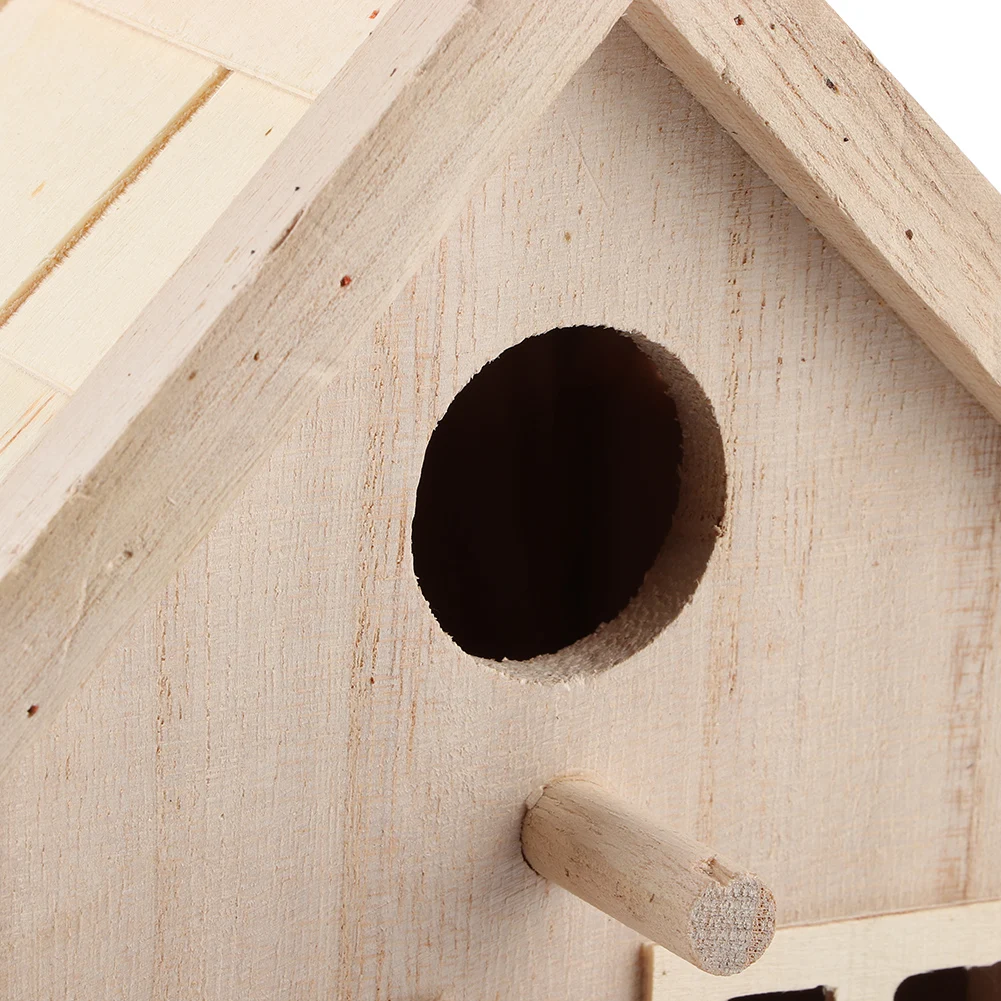 Wooden Bird House Nests Moisture Proof Outdoor Hanging Birds Parrots Resting Breeding Box Decoration for Home Garden - Image 5