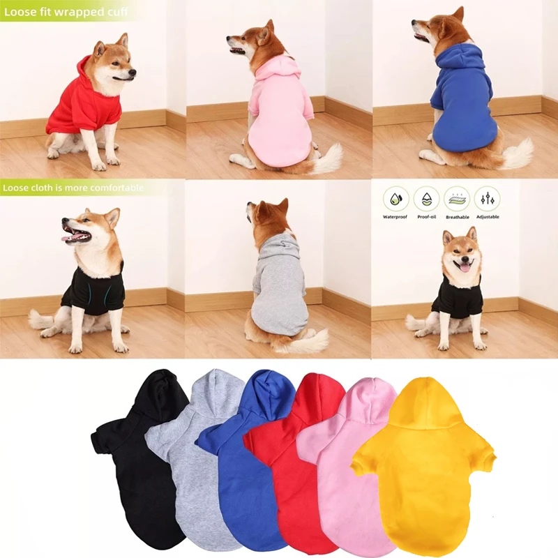 Winter Dog Clothes Sport Hoodies Sweatshirts Warm Coat Clothing Autumn for Small Medium Large Dogs Big Pets Puppy hooded sweats - Image 5
