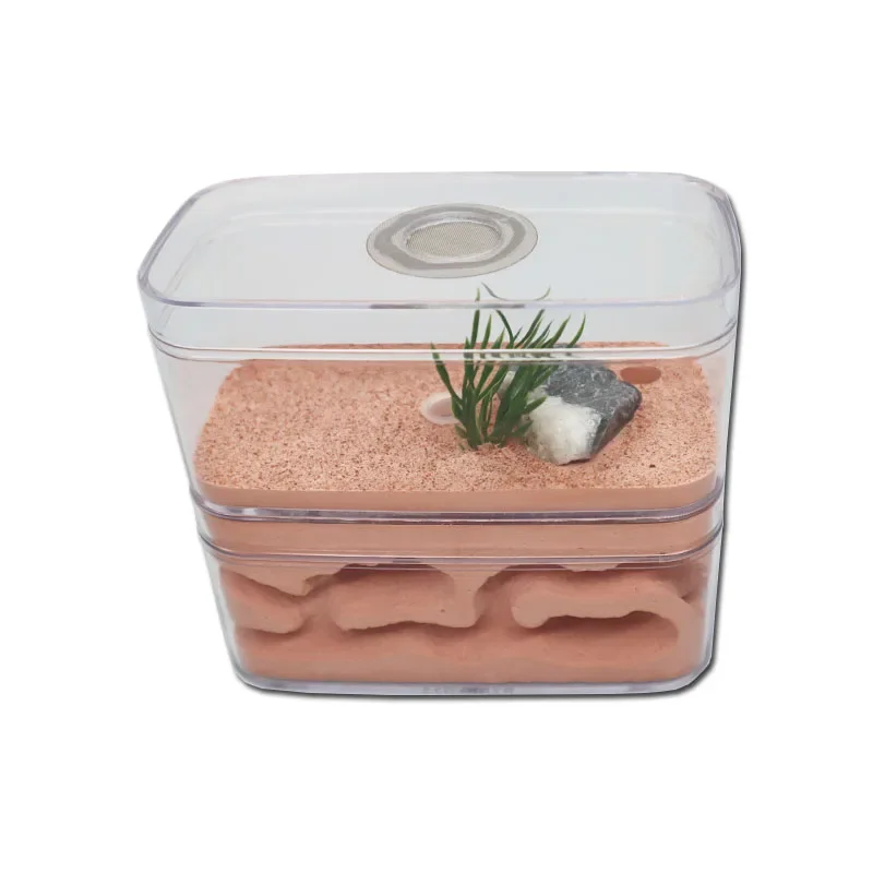 Plaster Ant Farm with Workshop Highly Moisturizing Ant Nest Pet Anthil Castle Ant House with Feeding Area Insect Box 12*6*10cm - Image 6