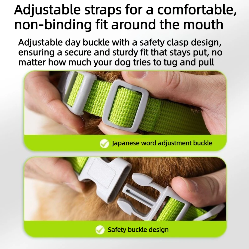 Waterproof Adjustable Dog Muzzle for Large Dogs Golden Retriever Teddy Outdoor Sports Anti Barking - Image 4