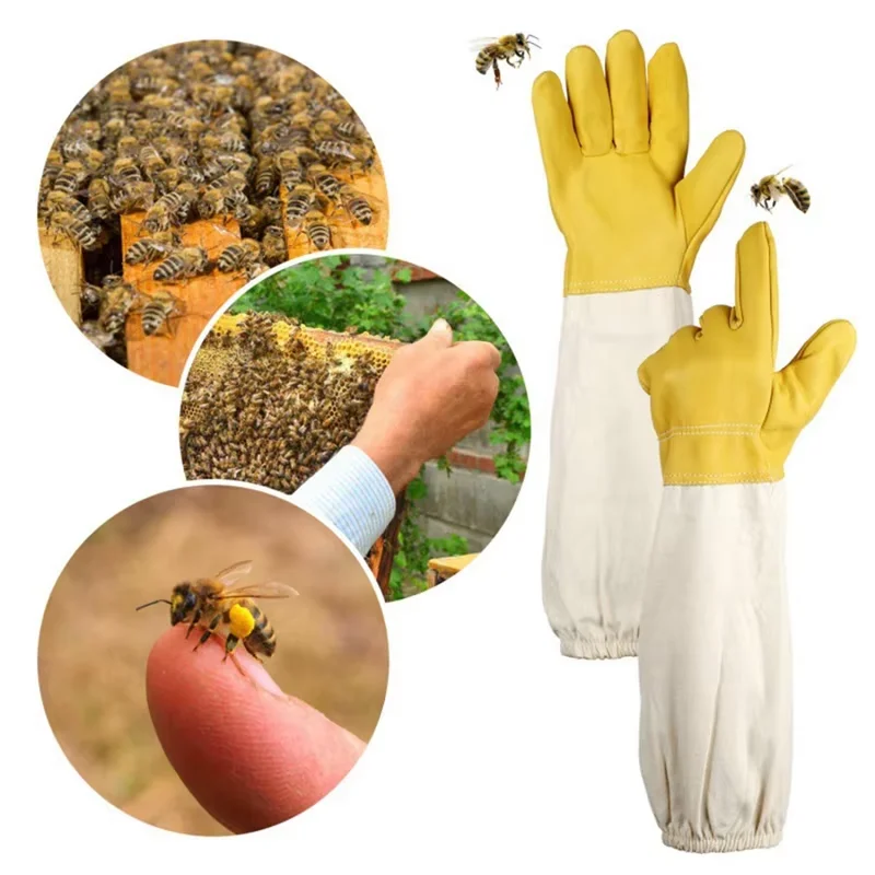 Beekeeping Gloves Sheepskin Gloves Anti-bee Anti-sting for Professional Apiculture Beekeeper Bee Keeping Tools 1 Pair - Image 6