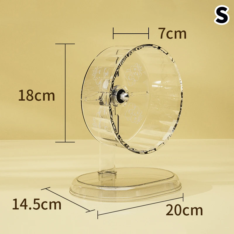 Hamster Cage Wheel Hamster Exercise Wheel Acrylic Transparent Prevent Slip Versatile Easy To Clean With Stand For Hamster Cage - Image 9