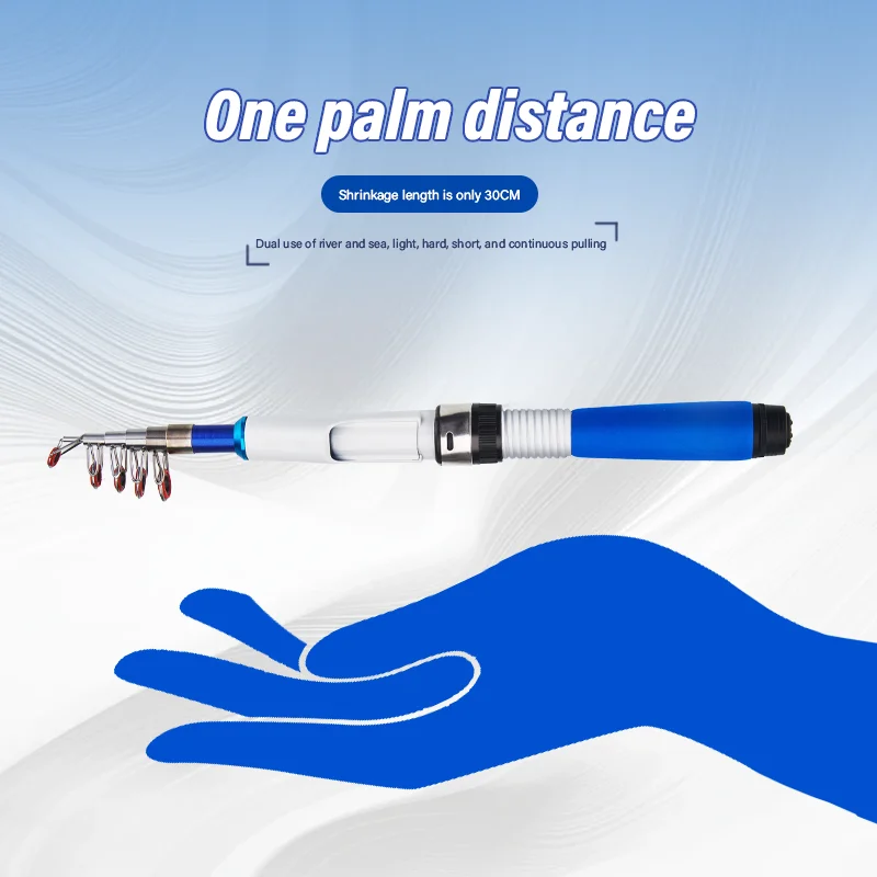 DEUKIO Mini Fishing Pole Combo With Short Telescopic Fishing Rod And Spinning Reel Baits Travel Pole Set for Children Beginner - Image 2