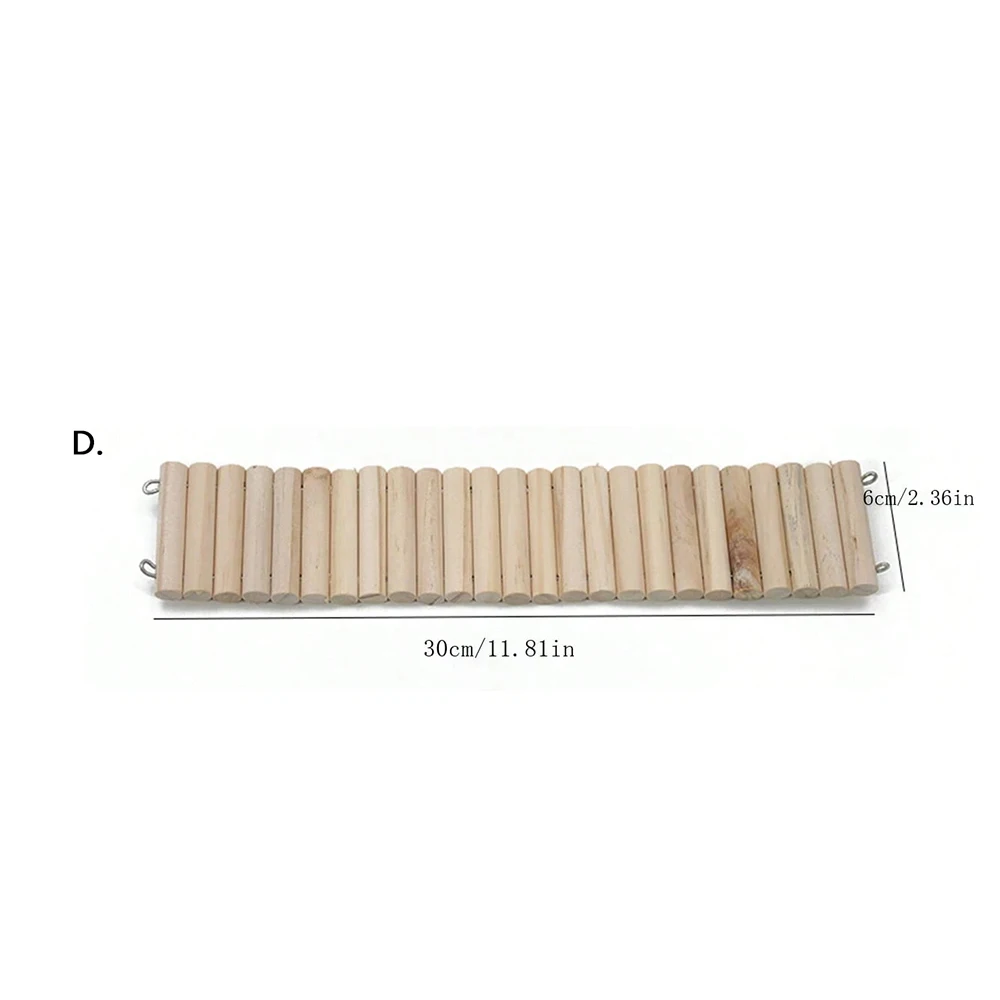 Hamster Habitat Accessories Multiple Size Wooden Bridge Cage Hamster Bendable Fence for Small Animals Climbing - Image 9