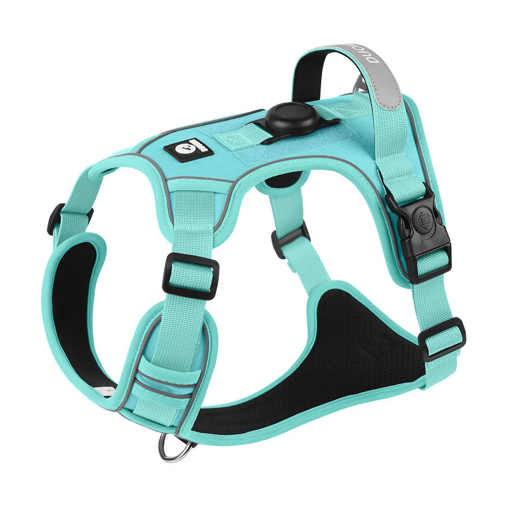 Dog Harness with Airtag Holder and Leash Set-Premium Oxford Breathable Material Durable Reflective Dog Harness and Leash Set - Image 7