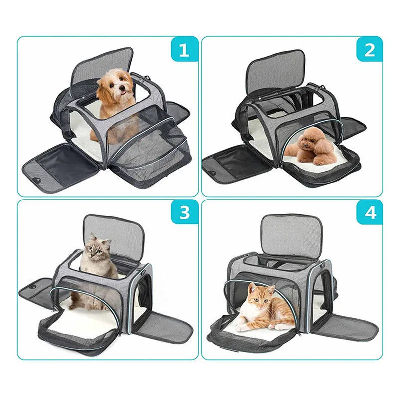 Pet Carrier Backpack Portable Breathable Foldable Light Comfort for Cats Dogs Outdoor Travel Transport Bag for Small Medium Pets - Image 4