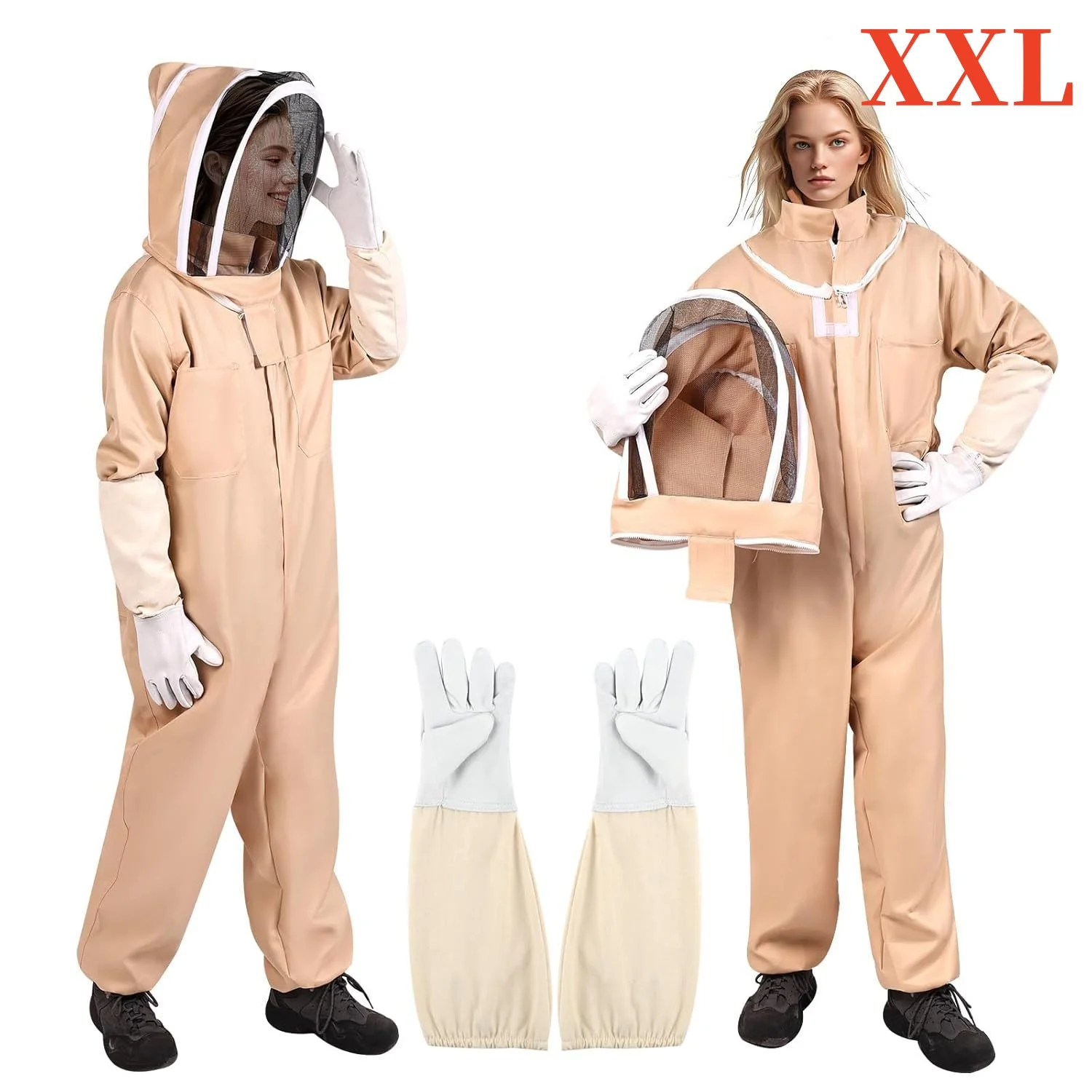 1 Set Professional Ventilated Full Body Beekeeping Bee Keeping Suit With Gloves Cotton Beekeeper Costume For Honey Harvesting - Image 9