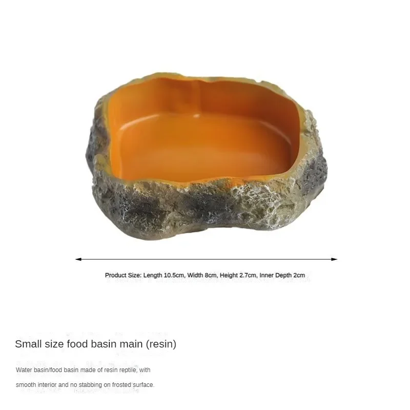 Reptile Water Basin Feeding Trough Aquarium Landscaping Decoration Pet Amphibian Drinking Basin Turtle Lizard Reptile Supplies - Image 8