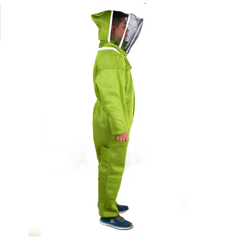 New Professional Ventilated Full Body Beekeeping Bee Keeping Suit with Leather Gloves Green Color Child Beekeeping Protective - Image 4