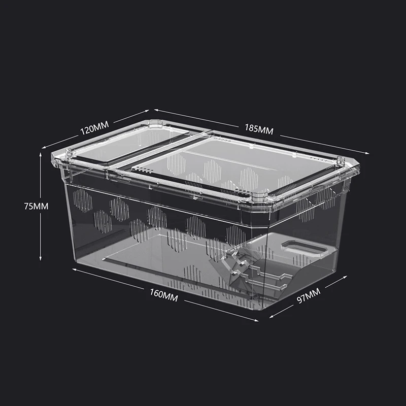 〔W〕Reptile Tank Insect Spiders Tortoise Lizard Plastic Transparent Reptile Breeding Box Vivarium With Balcony Feeding Supplies - Image 8