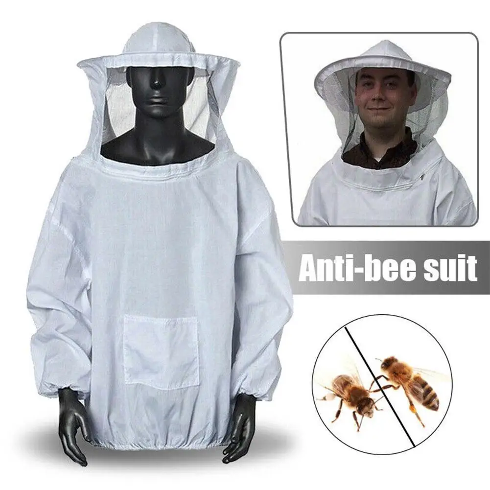 Protective Beekeeping Jacket Veil Smock Equipment Beekeeping Hat Sleeve Beekeeper Suit Apiculture Bee Dress - Image 2