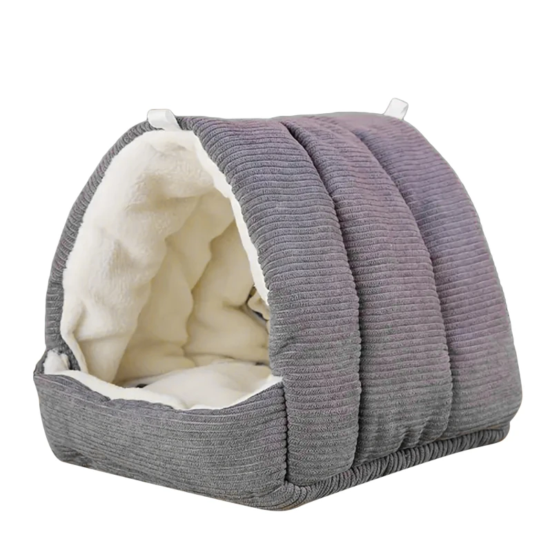 Parrot Nest Warm Bird Nest Winter House Shed Hut Hanging Hammock Cage Accessories Plush Hideaway Hamster Small Pet Parrot Nest - Image 9