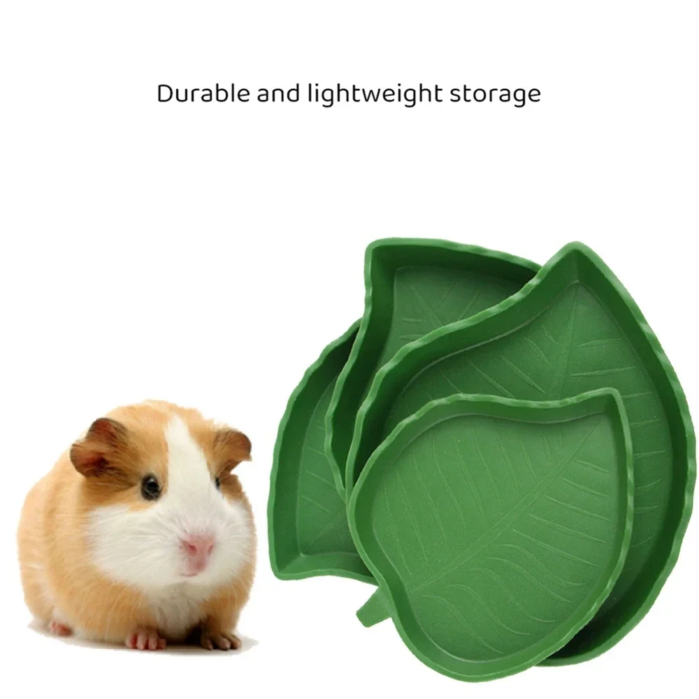 Leaf Shape Reptile Feeder Food Water Bowl For Turtle Lizards Hamsters Snakes Tortoise Gecko Small Pets Feeder Pet Supplies - Image 4