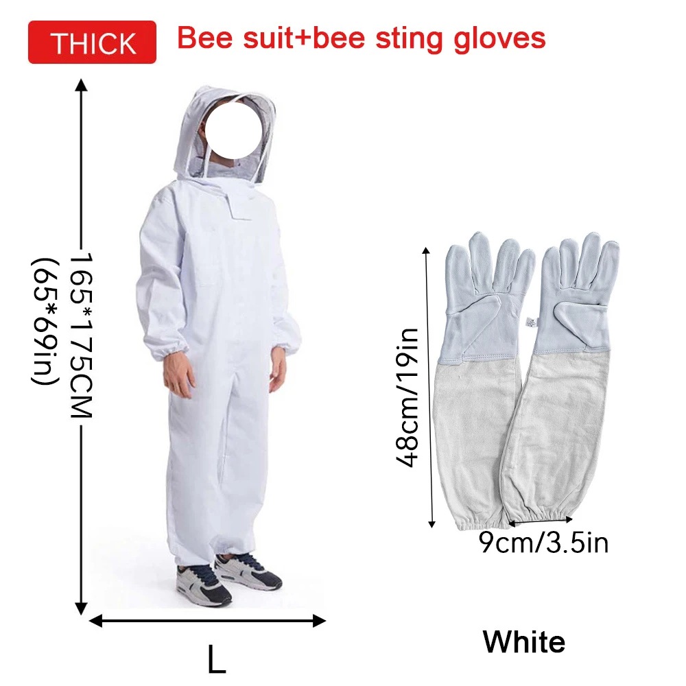 Full Body Beekeeping Clothes Professional Beekeepers Clothes Protection Beekeeping Suit Safty Veil Unisex Children Protective - Image 10