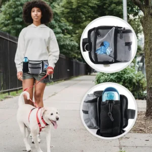 Dog Treat Bag for Training Outdoor Dog Treat Pouch Training Feeding Bag Multi-use Waist Bag Pet Trainer Prizes Holder Waist Bag
