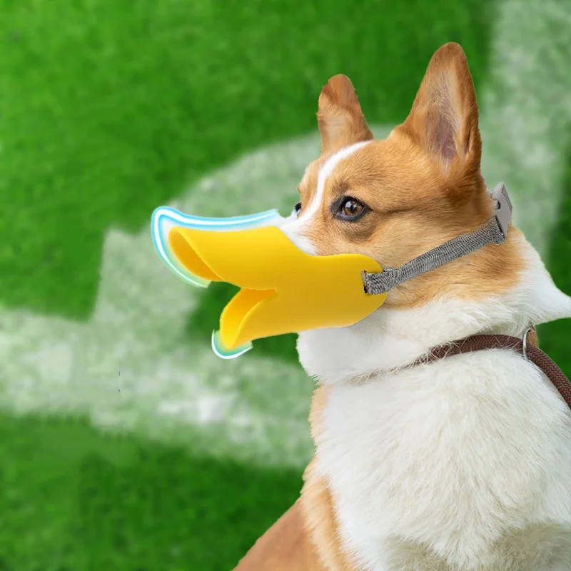 Dog Silicone Duck Muzzle For Pet Anti Bite Stop Barking Small Large Dog Mask Pet Accessories Safe Adjustable Mouthpiece Cover - Image 3
