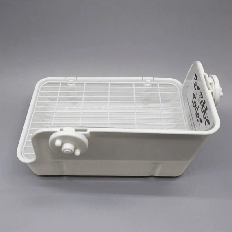 Rabbit Litter Box Toilet for Small Animal Corner Litter Pan Bunny Potty Trainer - Image 3