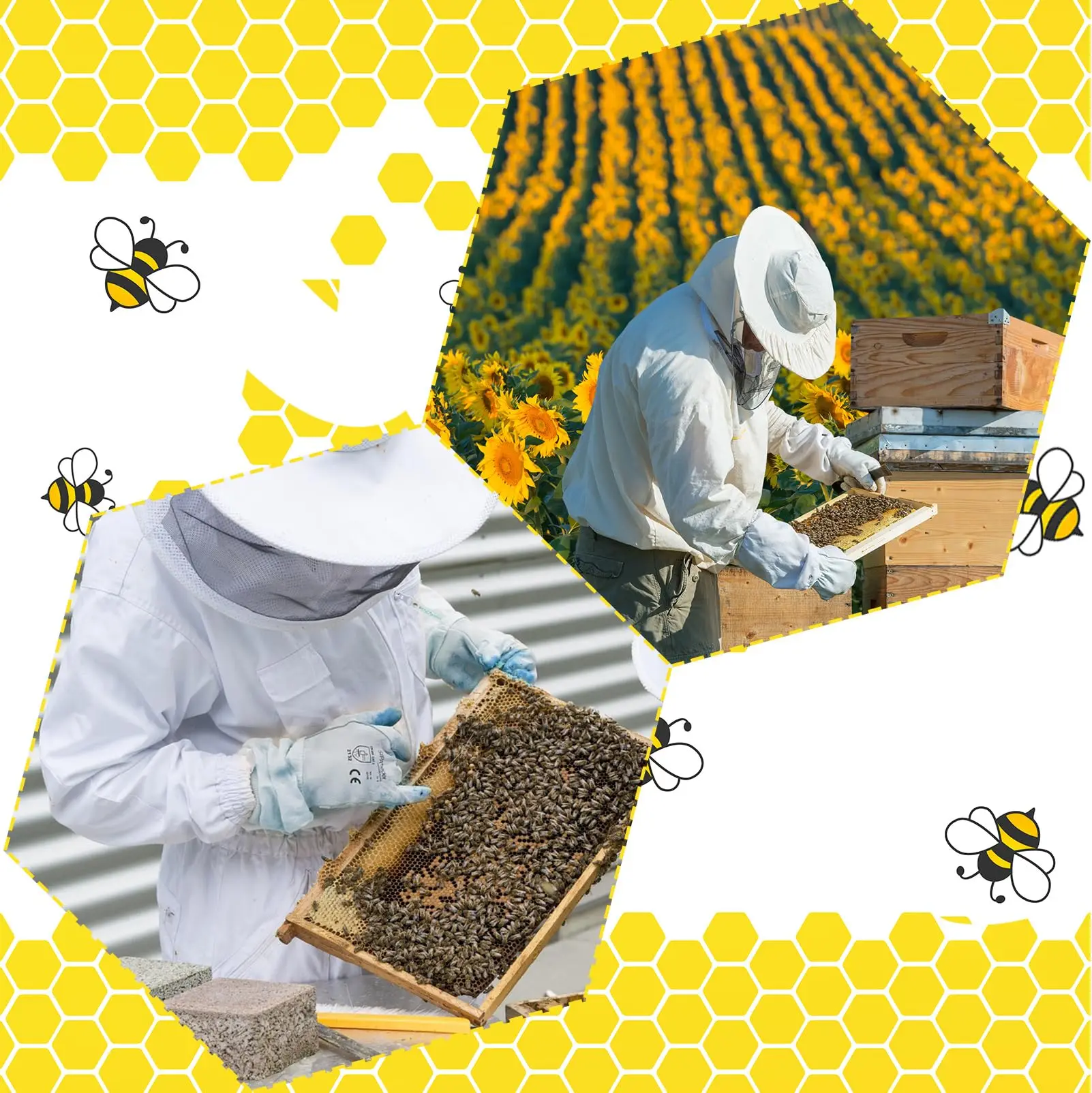 Full Body Beekeeping Clothes Professional Beekeepers Clothes Protection Beekeeping Suit Safty Veil Unisex Children Protective - Image 6