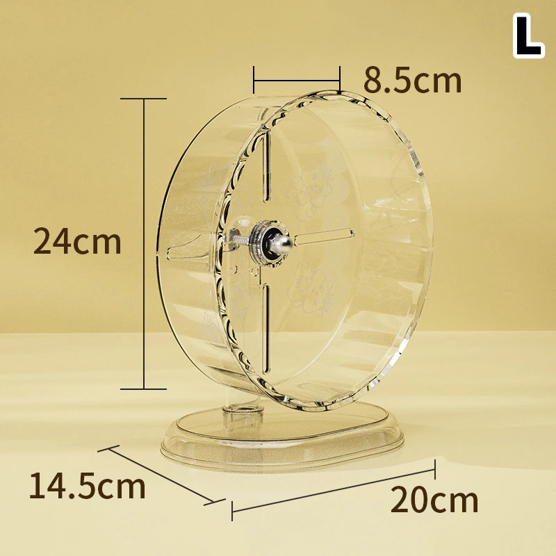 Hamster Cage Wheel Hamster Exercise Wheel Acrylic Transparent Prevent Slip Versatile Easy To Clean With Stand For Hamster Cage - Image 9
